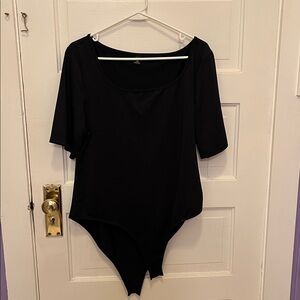 SHEIN Black short sleeve bodysuit